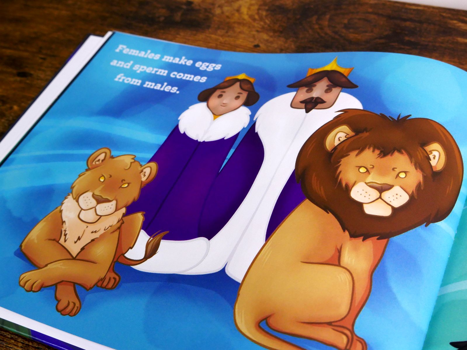 Interior page showing parents and animals from It All Begins With Two
